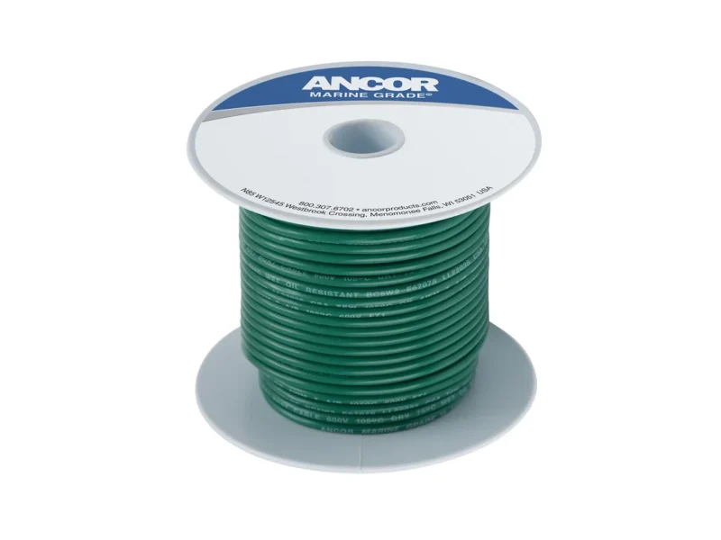 Ancor #8 Green 25ft Spool Tinned Copper