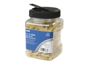 Ancor 12-10 Butt Connector Heat Shrink Yellow 200 Pack Jar