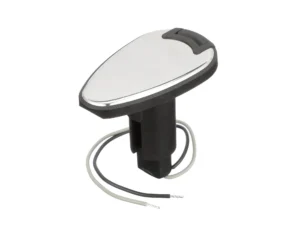 Attwood 910T Series Teardrop Base 2-Pin Over Mold 306 Stainless Steel Black Cover