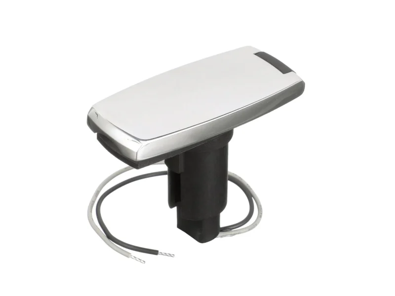 Attwood 910V Series Rectangle Base 2-Pin Over Mold 306 Stainless Steel Black Cover