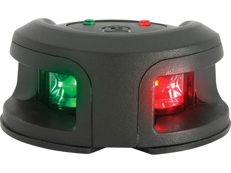 Attwood LightArmor Deck Mount LED Navigation Light 2NM Black Composite Bi-Color