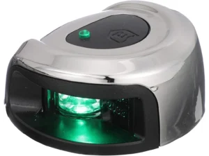 Attwood LightArmor Deck Mount LED Navigation Light 2NM Stainless Steel Green