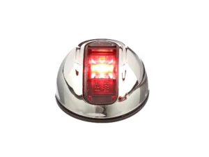 Attwood LightArmor Round LED Navigation Light 2NM Stainless Steel Red