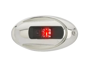 Attwood LightArmor Eliptical LED Navigation Light 2NM Stainless Steel Red