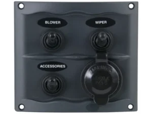 BEP 900-3WPS 3 Gang Switch Panel With Accessory Plug