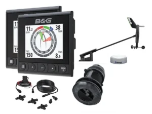 B&G Triton2 Speed/Depth/Wind Dual Display Wireless Package with DST10 and WS320