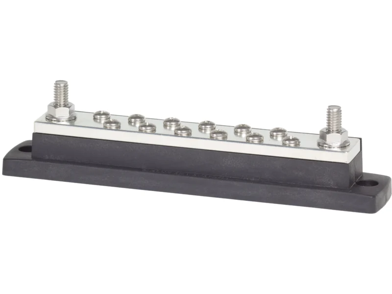 Blue Sea MaxiBus 250A BusBar Two 5/16in-18 Studs and Twelve #10-24 Screws