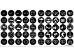 Blue Sea 4230 Label Kit For SS Back Lit Switch