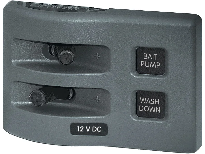 Blue Sea Weather Deck Panel 12v 2 Gang Switch Panel