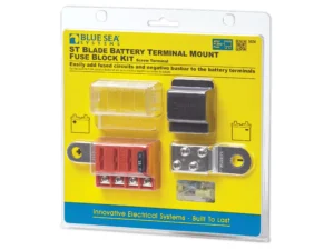 Blue Sea 5024 4-Gang Battery Terminal Fuse Block ST ATO/ATC and Cover