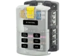 Blue Sea 5025 6-Gang Fuse Block ST ATO/ATC Negative Bus and Cover