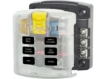 Blue Sea 5028 6-Gang Fuse Block ST ATO/ATC with Cover