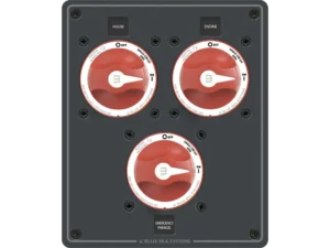 Blue Sea Traditional Metal Dual Bank Battery Management Panel