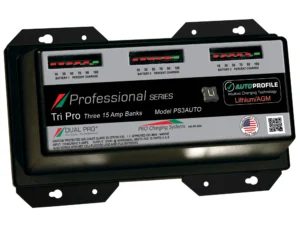 Dual Pro PS3AUTO Battery Charger, Auto Profile 3 Bank 45 Amps