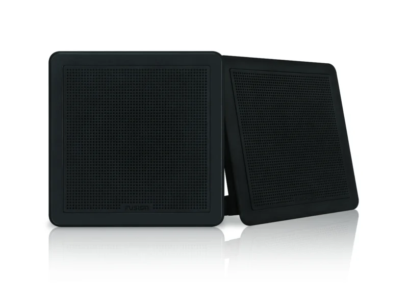 Fusion FM-F65SB 6in Black Square Flush Mount Speakers