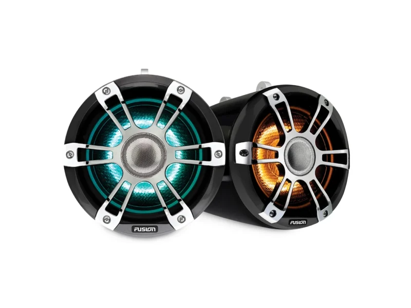 Fusion SG-FLT652SPC 6.5in Tower Speaker Chrome With CRGBW Lighting