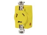 Hubbell HBL328DCR 30A 28V DC Locking Receptacle Yellow