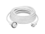 Hubbell HBL61CM08W 30A 50 ft White Shore Cord