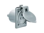 Hubbell HBL61CM65 20 Amp 124v 2 Pole 3 Wire Gray Outlet