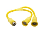 Hubbell HBL64CM55 Y Adapter 2 50A 125V Cords - 50A 250V