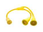 Hubbell HBL64CM56 Y Cable 2-30A Male - 1 30A Female