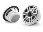 JL Audio M6 7.7in Coaxial Speakers White Sport Grille