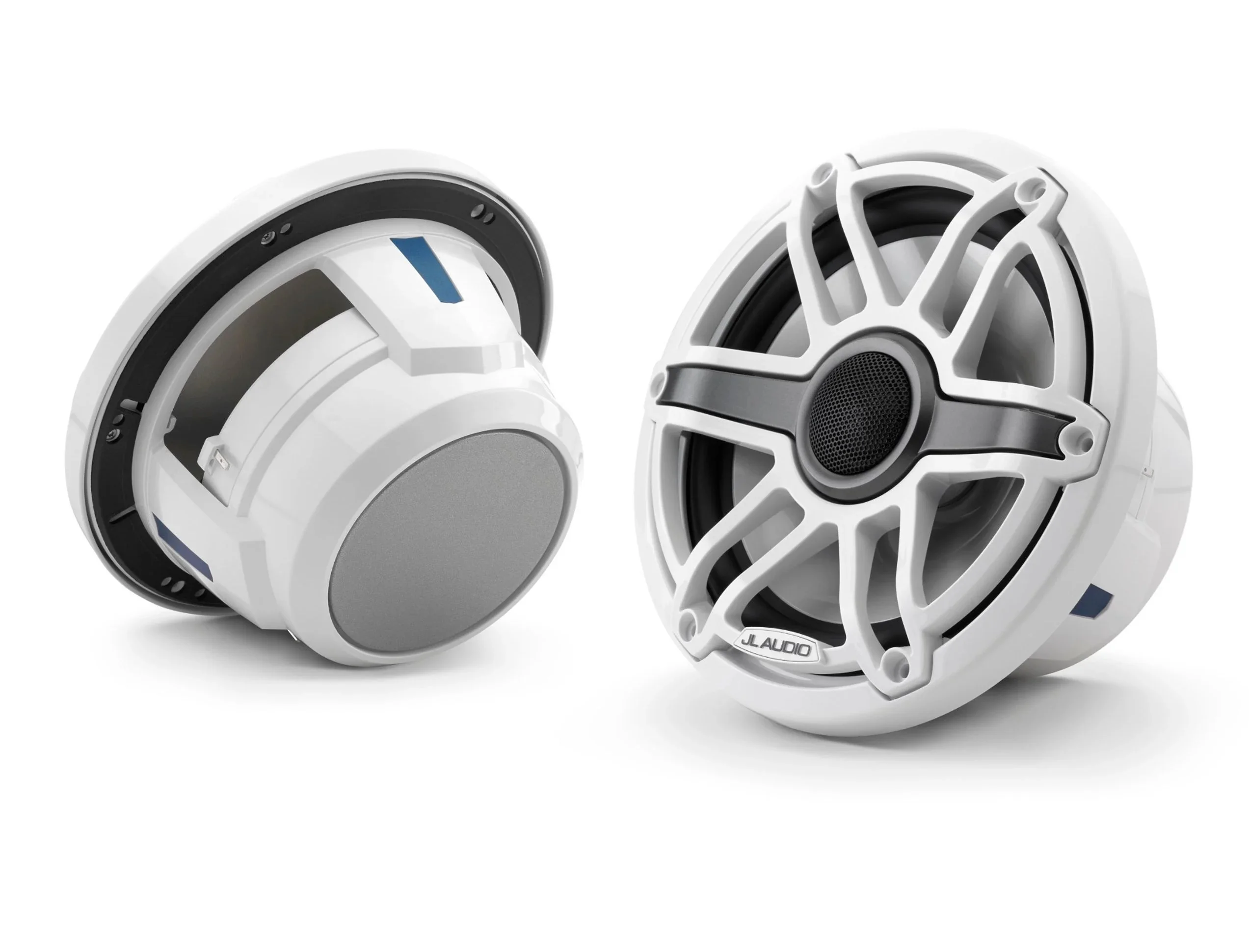 JL Audio M6 7.7in Coaxial Speakers White Sport Grille