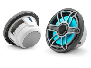 JL Audio M6 7.7in Coaxial Speakers Titanium Sport Grille with RGB LED