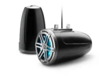 JL Audio M3 7.7in Enclosed Tower Speakers Gray Sport Grille with RGB LED