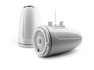 JL Audio M6 7.7in Enclosed Tower Speakers White Classic Grille