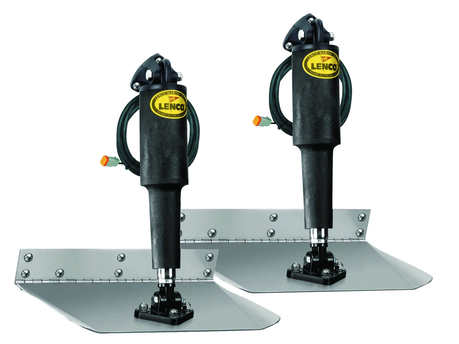 Lenco 9inx9in Standard Mount Trim Tab Kit 12v Requires Switch