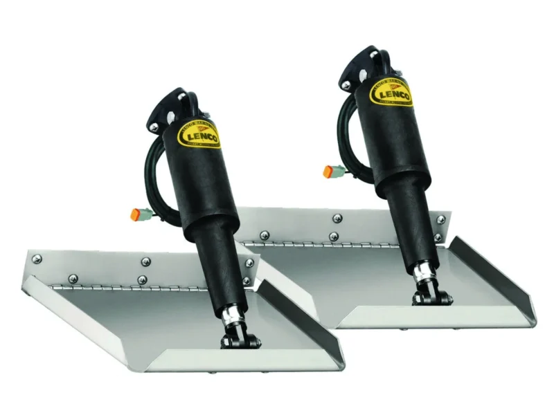 Lenco 9inx12in Edge Mount Trim Tab Kit 12v Requires Switch