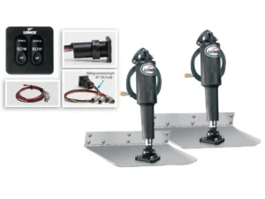 Lenco 9inx12in Standard Mount Trim tab Kit 12v Standard Integrated Switch