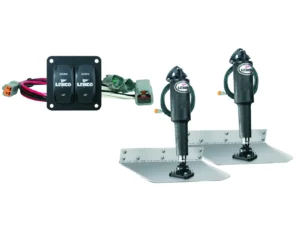 Lenco 12inx12in Standard Mount Trim tab Kit 12v Standard Integrated Switch