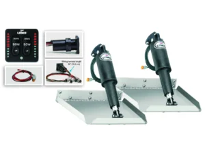 Lenco 12inx12in Edge Mount Trim Tab Kit 12v with LED Integrated Switch