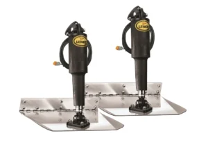 Lenco 12inx12in Standard Mount Trim Tab Kit 12v Electro Polished