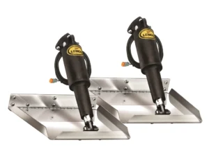 Lenco 12inx12in Edge Mount Trim Tab Kit 12v Electro Polished