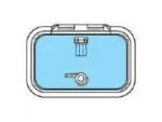 Lewmar Size 20 Ocean Series Hatch Flat Base