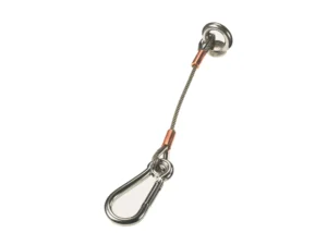 Lewmar 66840028 Anchor Strap 12in 4mm Cable with 8mm Caribiner Clip