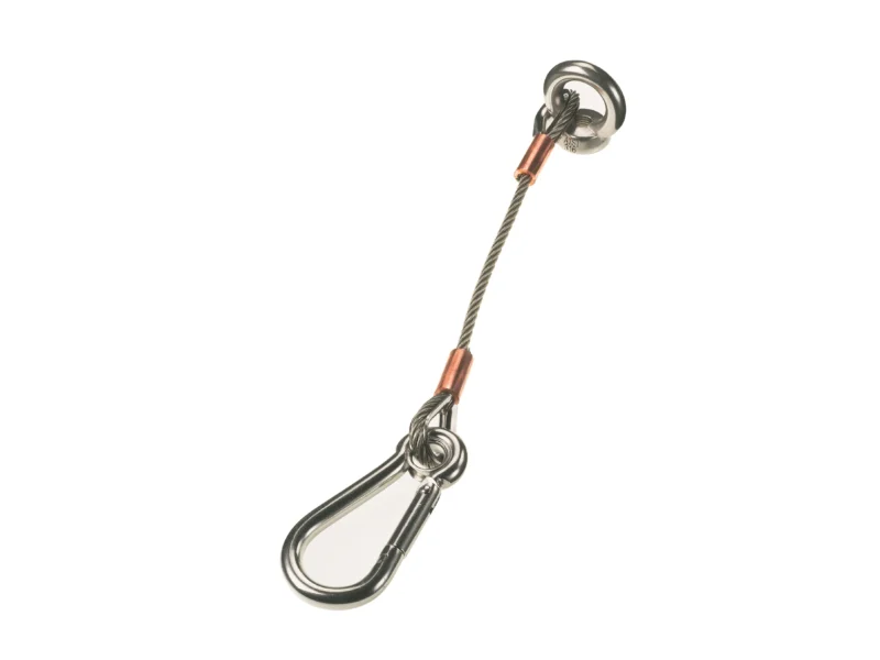 Lewmar 66840028 Anchor Strap 12in 4mm Cable with 8mm Caribiner Clip