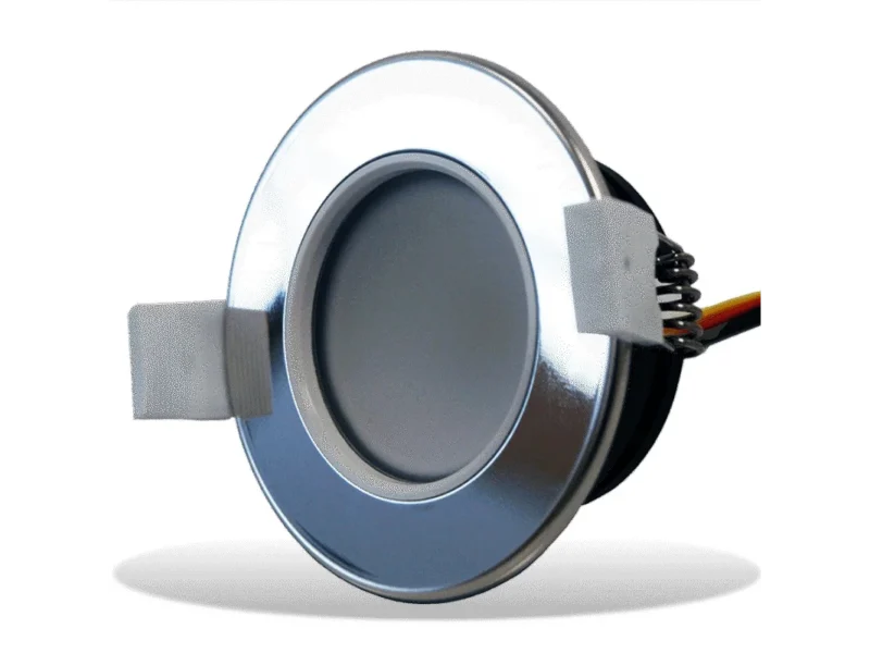 Lumishore LUX DL65 Downlight Full Spectrum CRGBW 12/24vDC 5 Watt Chrome Bezel