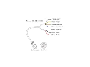 Lowrance 000-10046-001 Pigtail Bare Wires To Blue Connector