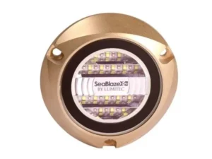 Lumitec Seablaze X2 Dual Color Blue/White LED Surface Mount Bronze Housing 12/24v
