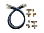 Octopus 30in Hose & Fitting Ki Includes ORB & NPT Helm Fittings
