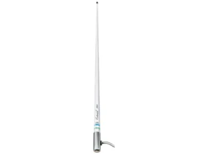 Shakespeare 5101 White 8ft 6dB VHF Antenna Chrome Ferrule 15ft RG58 Cable