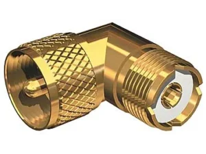 Shakespeare Right Angle PL259 To SO239 Adapter Gold Plated
