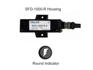 Talos SFD1000R Black Round Flush Mount Lightning Detector with 3ft Cable