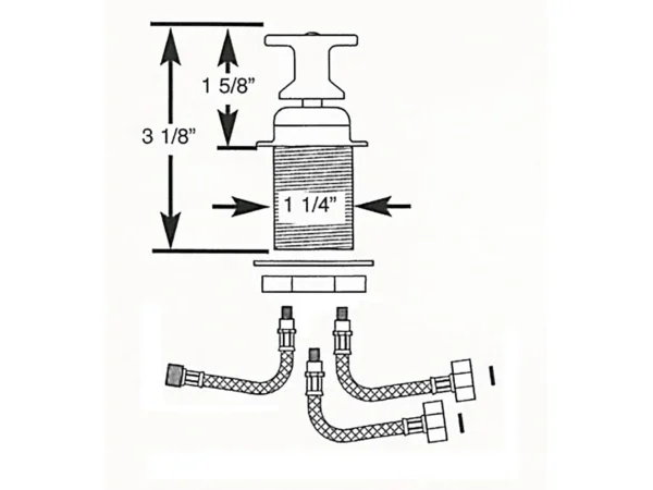 Scandvik T-Handle Shower Mixer Control - Image 2