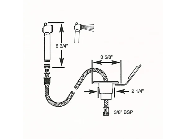 Scandvik Recessed Transom Shower w/6' Hose - White - Image 2