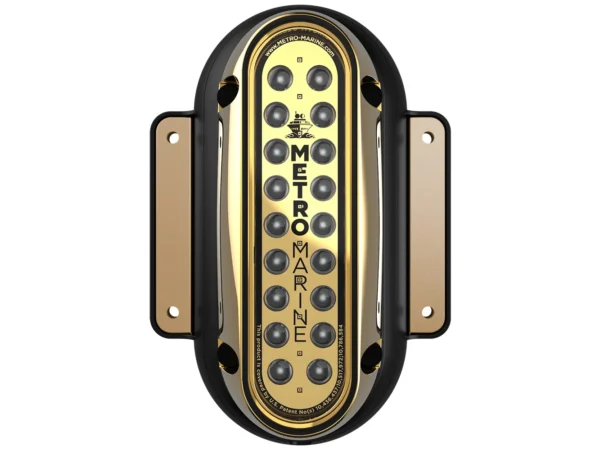 Metro Marine High-Output Vertical Surface Mount Light w/Intelligent Monochromatic LED's - Blue, 90° Beam